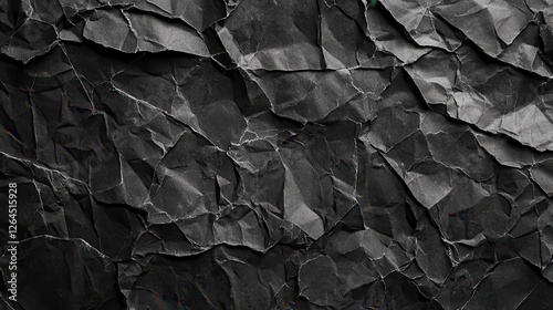 Crumpled dark paper texture background design (34) photo