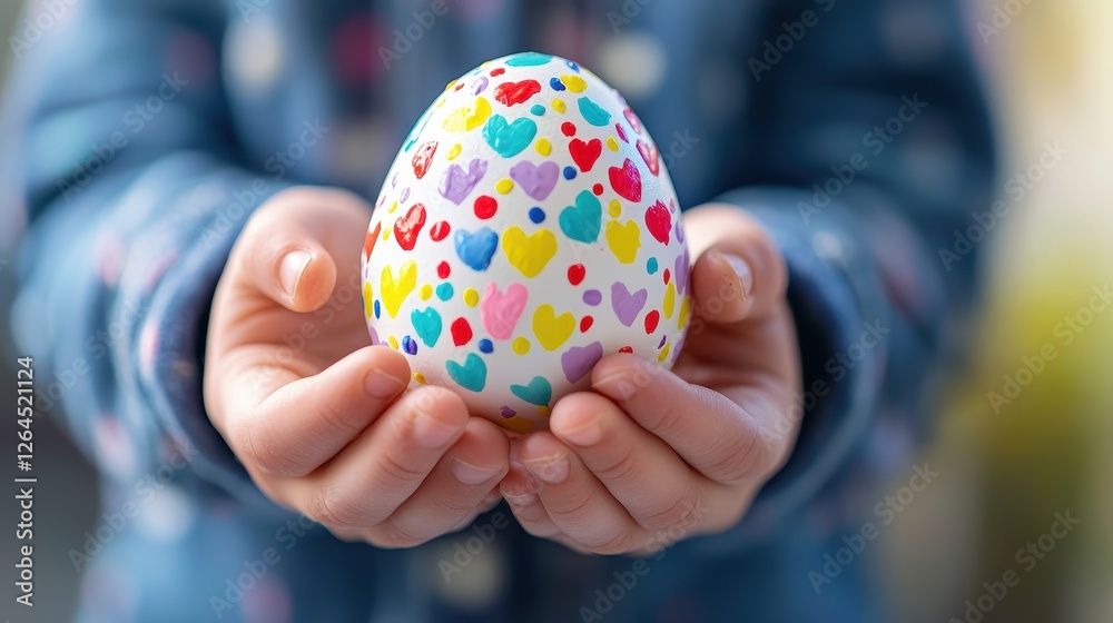 custom made wallpaper toronto digitalColorful Easter Egg in Child's Hands During Spring Celebration
