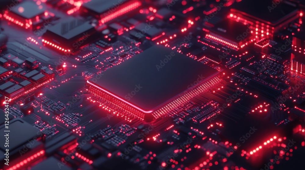 Circuit board processor background, future technology concept background material