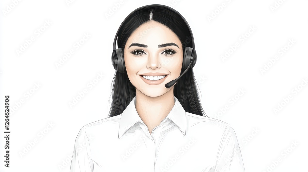 Focused woman immersed in audio experience with headset, technology, communication and enjoyment Focused woman immersed in audio experience with headset, technology, communication and enjoyment