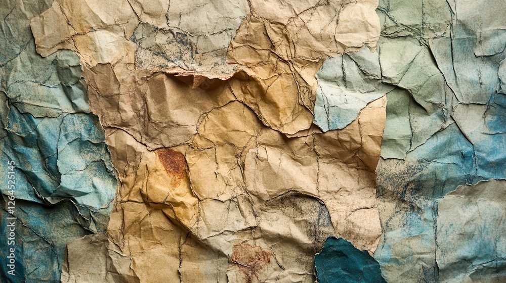 Fototapeta premium Crumpled textured paper background design