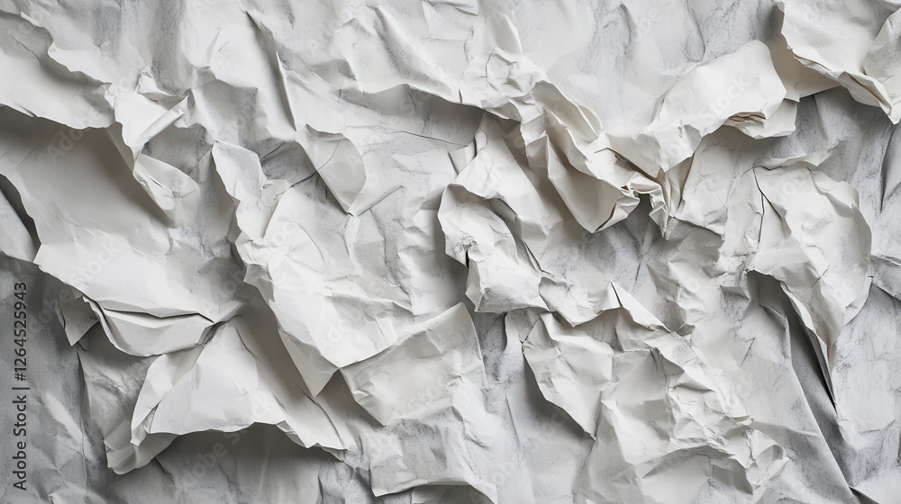 Fototapeta premium Crumpled white paper texture background