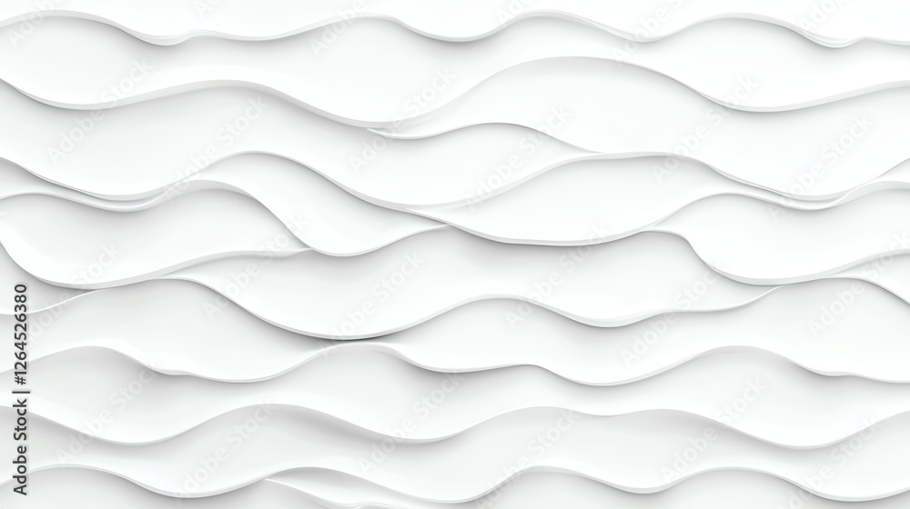 Abstract white wavy layered pattern background, elegant 3D texture design. Abstract white wavy layered pattern background, elegant 3D texture design.