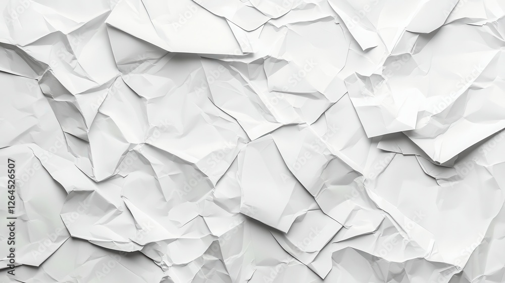 Obraz premium Crumpled white paper texture background (22)