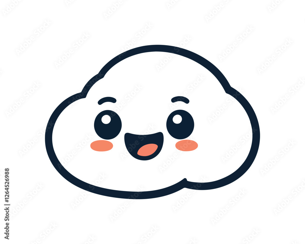 Naklejka premium Minimal line art cartoon face logo design vector illustration.