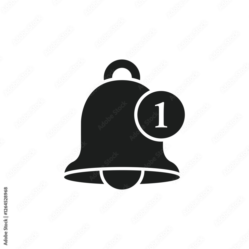 Notification bell icon in flat style. Incoming inbox message vector illustration on isolated background. Ringing bell sign business concept. Notification bell icon in flat style. Incoming inbox message vector illustration on isolated background. Ringing bell sign business concept.