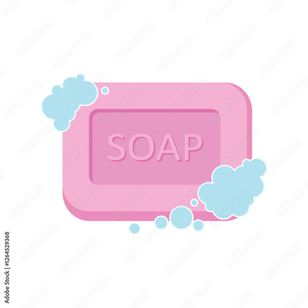 Bar of soap with foam icon in flat style. Cosmetic product for hygienic vector illustration on isolated background. Toiletries sign business concept. Bar of soap with foam icon in flat style. Cosmetic product for hygienic vector illustration on isolated background. Toiletries sign business concept.