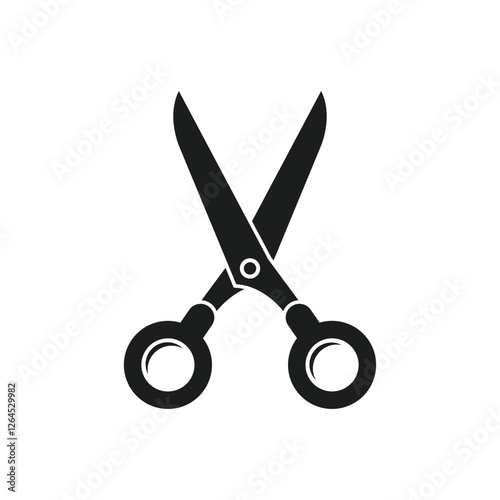 Scissor icon in flat style. Cutting hair equipment vector illustration on isolated background. Hairdressing sign business concept.