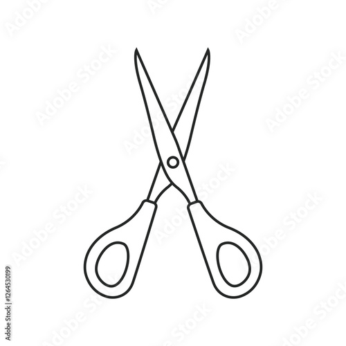Scissor icon in flat style. Cutting hair equipment vector illustration on isolated background. Hairdressing sign business concept.