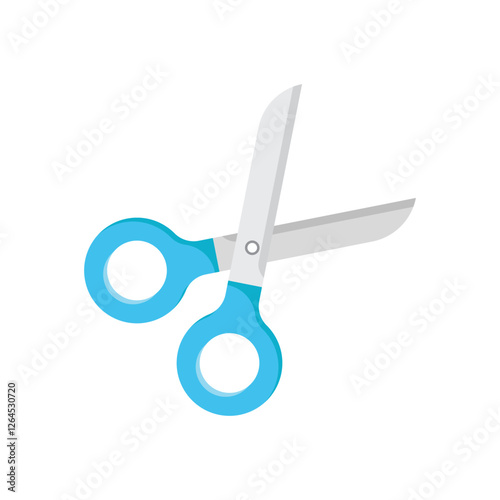 Scissor icon in flat style. Cutting hair equipment vector illustration on isolated background. Hairdressing sign business concept.