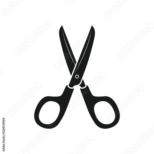 Scissor icon in flat style. Cutting hair equipment vector illustration on isolated background. Hairdressing sign business concept.