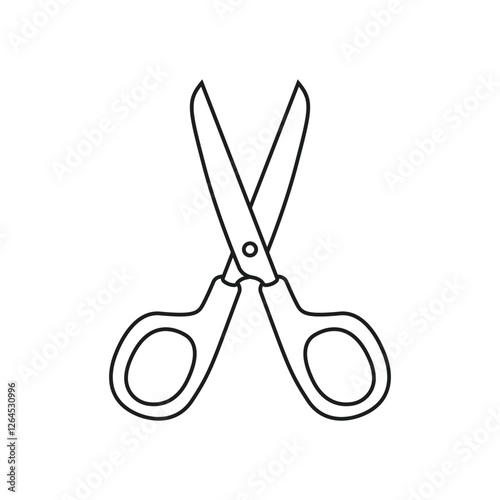 Scissor icon in flat style. Cutting hair equipment vector illustration on isolated background. Hairdressing sign business concept.