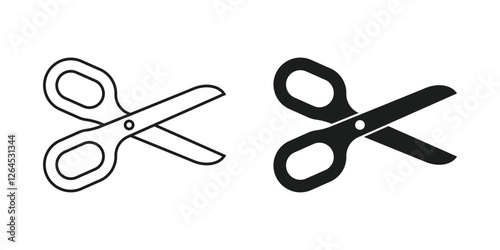 Scissor icon in flat style. Cutting hair equipment vector illustration on isolated background. Hairdressing sign business concept.