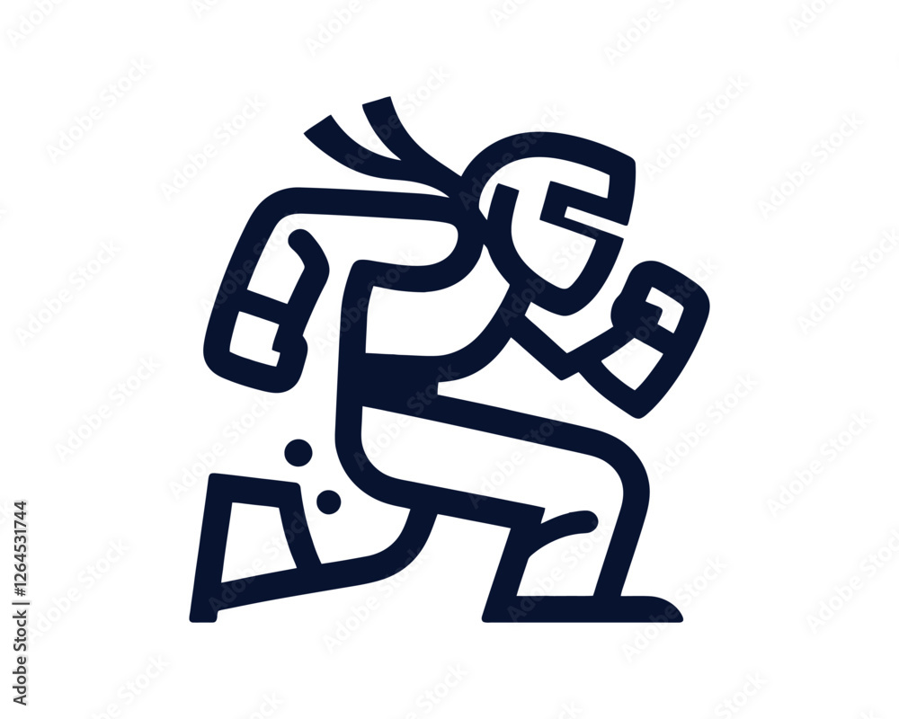 running man silhouette. cartoon logo running man silhouette. cartoon logo