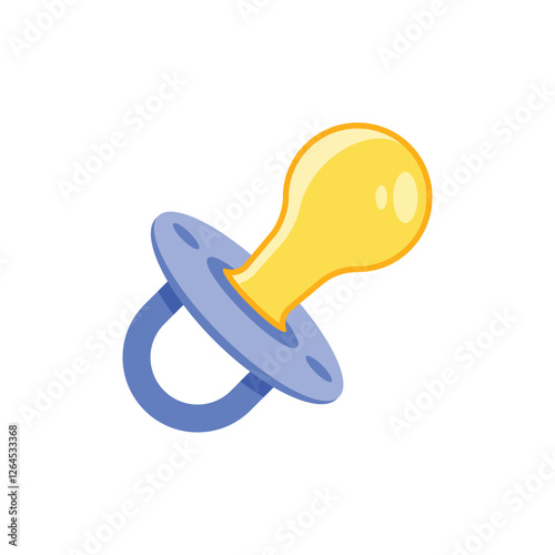Baby pacifier icon in flat style. Nipple for newborn child vector illustration on isolated background. Soother sign business concept.