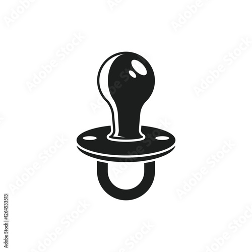 Baby pacifier icon in flat style. Nipple for newborn child vector illustration on isolated background. Soother sign business concept.