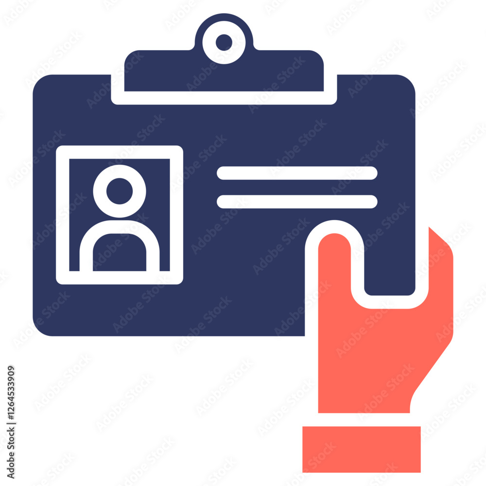 Fototapeta premium Id Card glyph color icon
