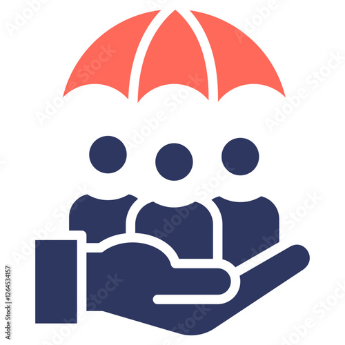 Social Security glyph color icon
