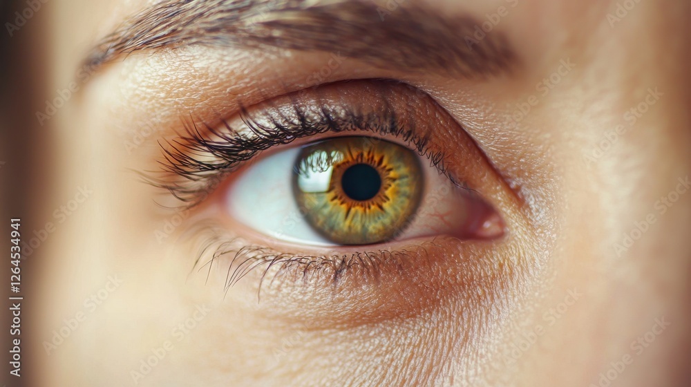 Eyebrow fashion thick enhancement concept. Mesmerizing Close up of Vibrant Multicolored Eye with Captivating Eyebrow Detail Eyebrow fashion thick enhancement concept. Mesmerizing Close up of Vibrant Multicolored Eye with Captivating Eyebrow Detail
