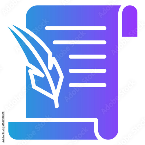 Testament glyph gradient icon
