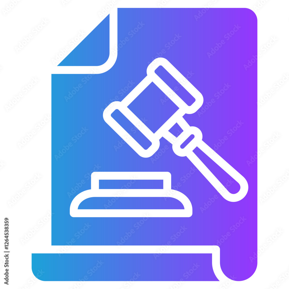 Court Order glyph gradient icon Court Order glyph gradient icon