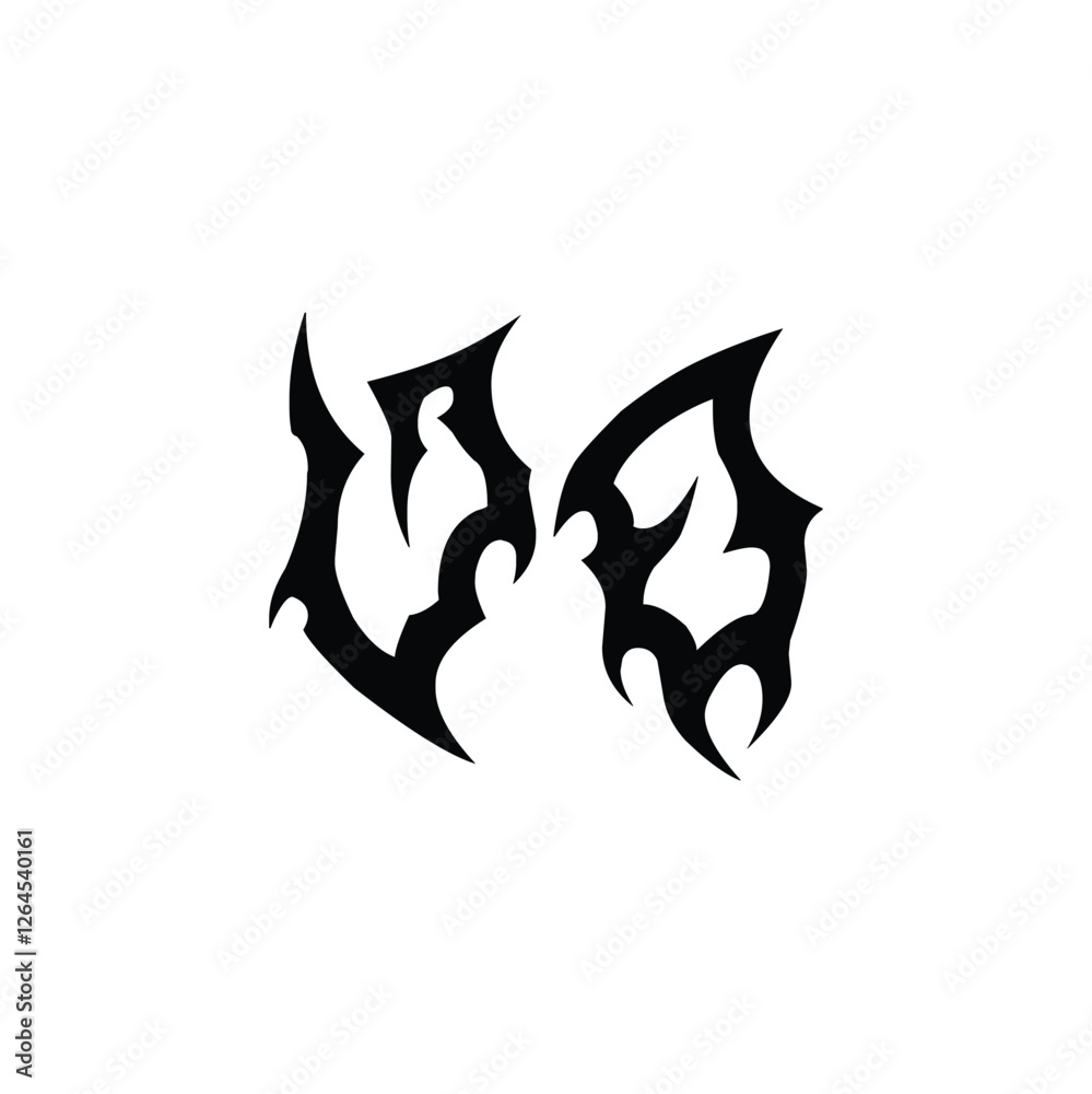 Obraz premium VO monogram logo design letter text name symbol monochrome logotype alphabet character simple logo