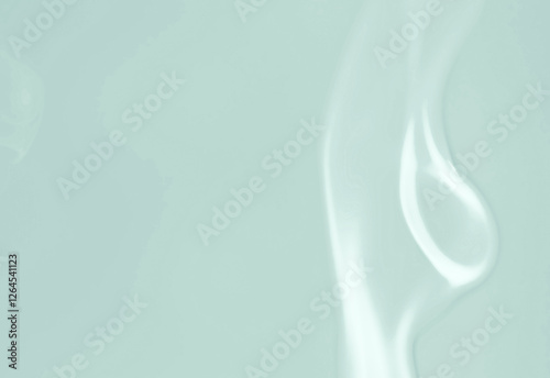 Fluid Dynamics Abstract Background in Light Teal Color