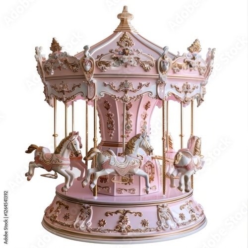 Coquette carousel horses pink decorative.