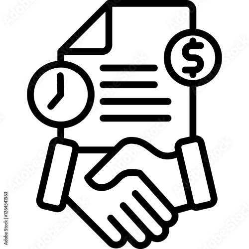 Employment Contract line icon