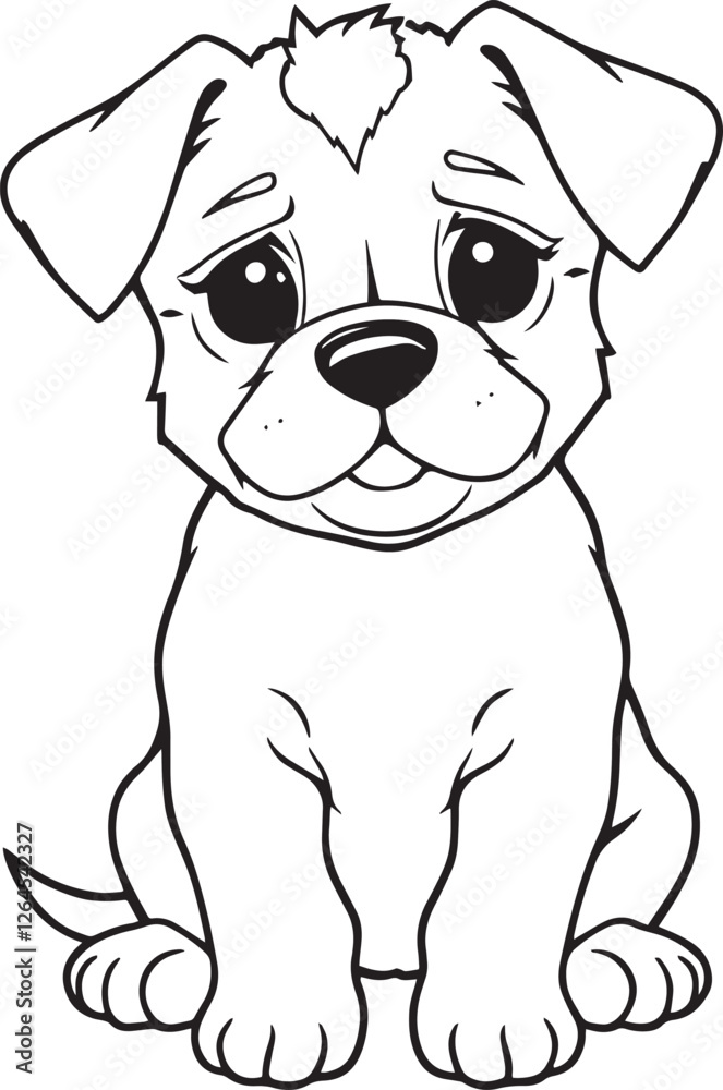 Dog outline sketch vector. Hand drawn dog linear illustration. Monochrome silhouette for coloring book. Dog outline sketch vector. Hand drawn dog linear illustration. Monochrome silhouette for coloring book.