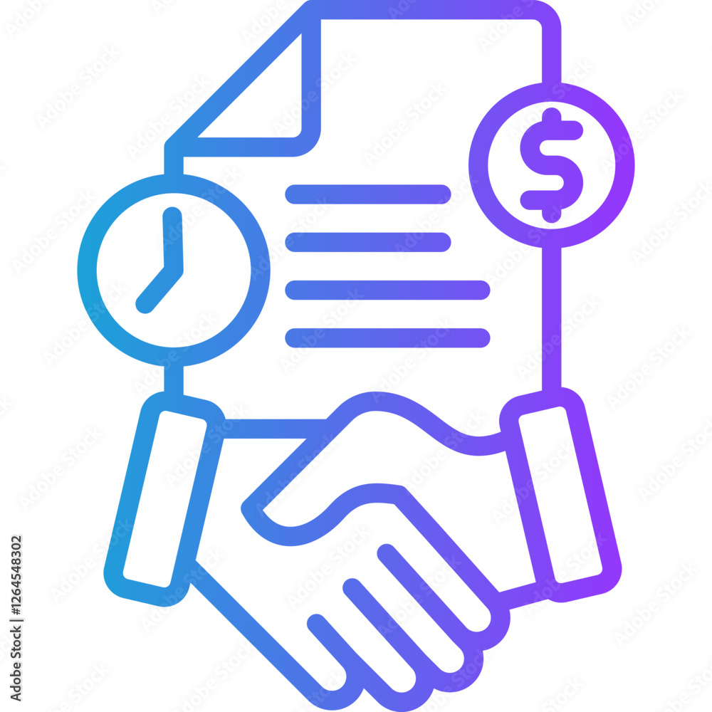 Employment Contract line gradient icon Employment Contract line gradient icon