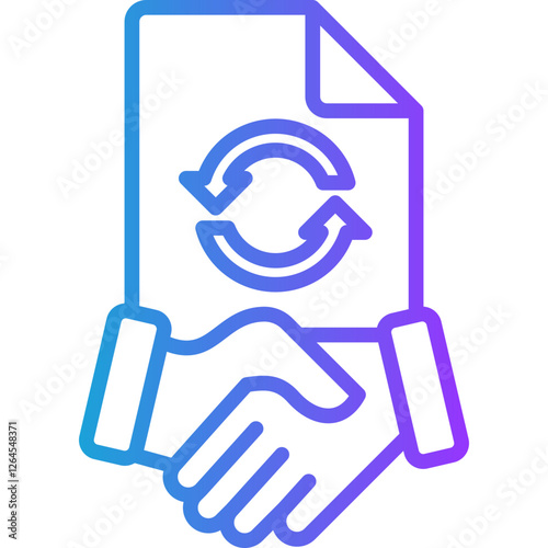 Power Of Attorney line gradient icon