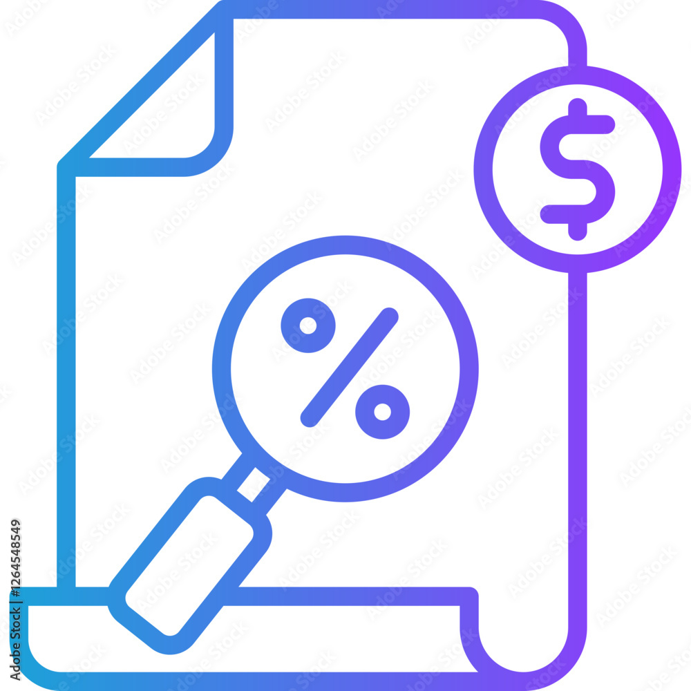 Tax Documents line gradient icon Tax Documents line gradient icon