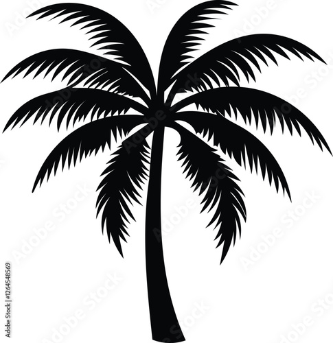 Silhouette vector of plum tree photo