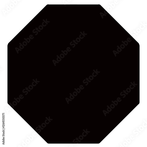 Silhouette geometric shapes, 2D shapes