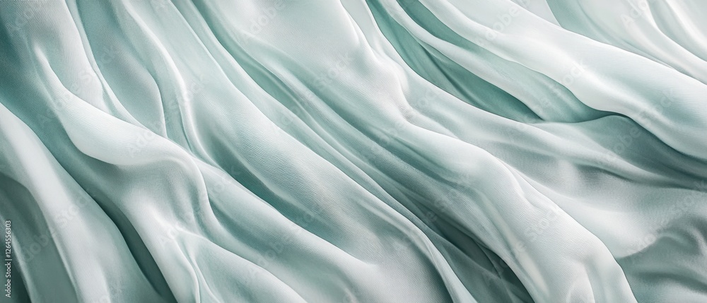 Obraz premium Green and White Abstract Fabric Texture for Backgrounds, Website Design, and Creative Projects