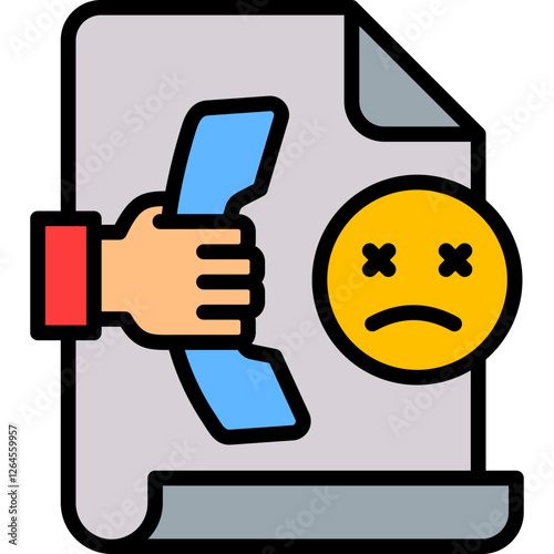 Complaint lineal color icon
