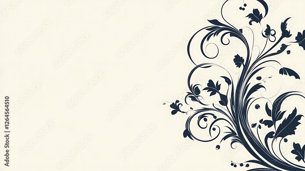 Elegant Floral Design Swirls and Curls Elegant Floral Design Swirls and Curls