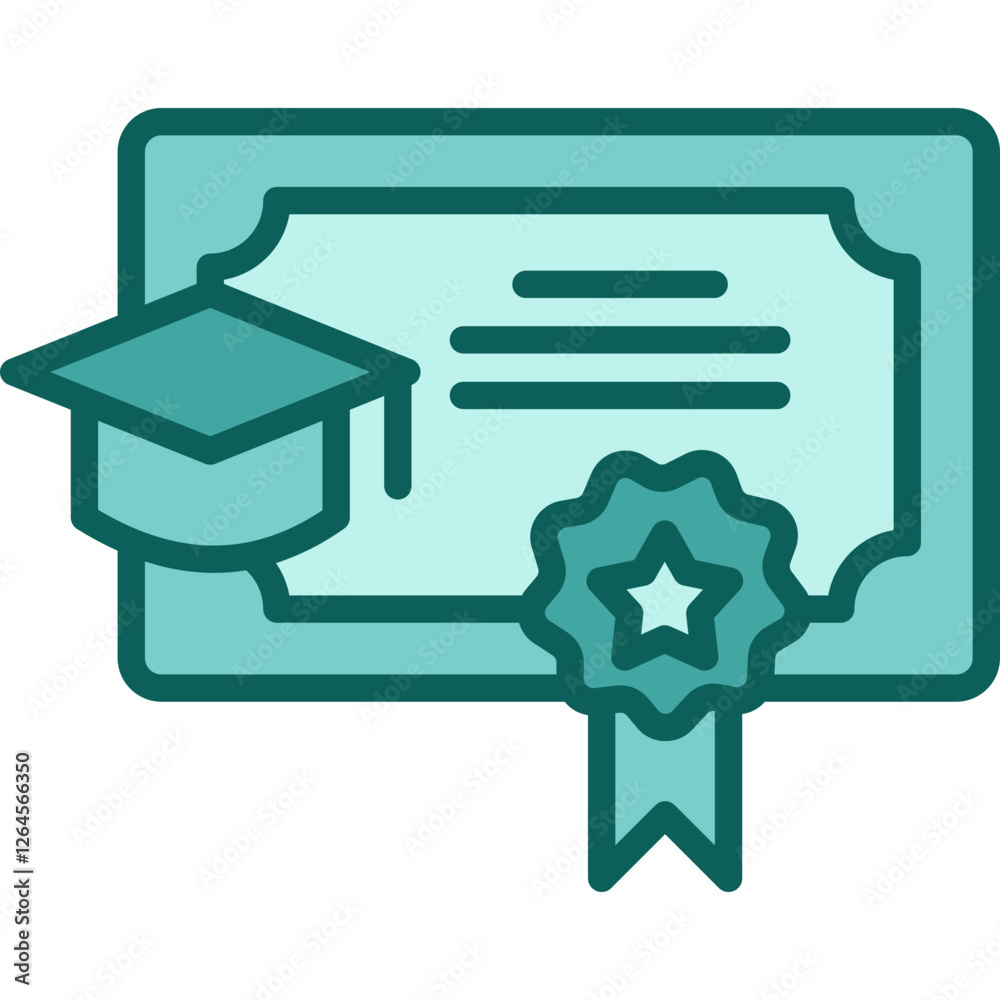 Educational Certificate solid icon Educational Certificate solid icon