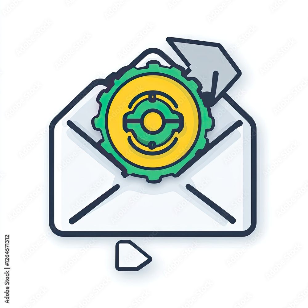 Digital Message Envelope with Gear,  Promotion