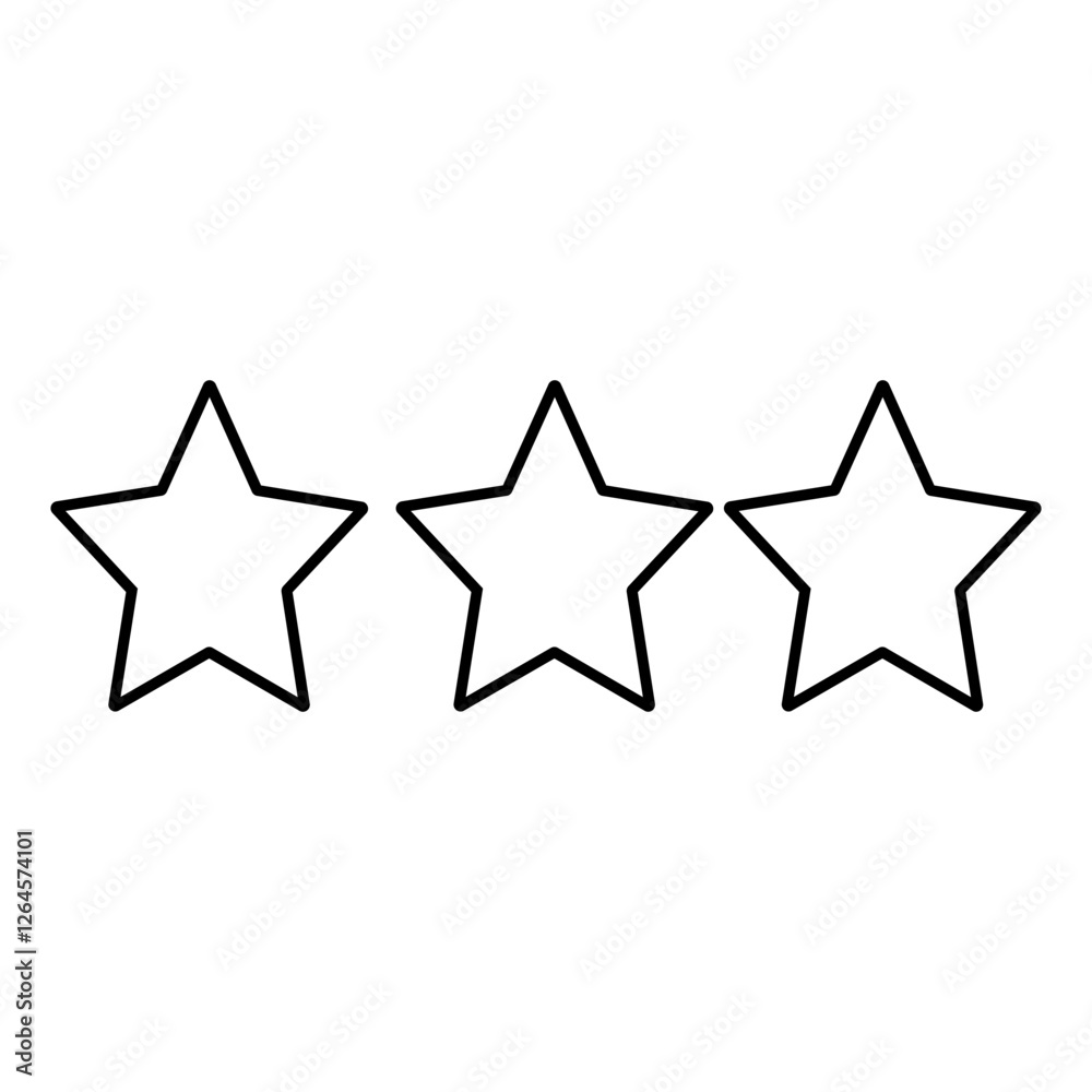 Star icons silhouette icon design template Star icons silhouette icon design template