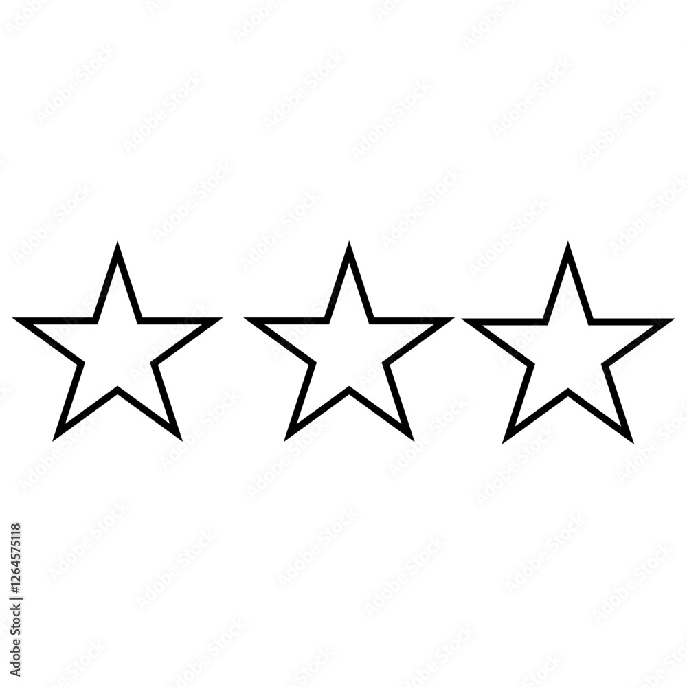 Star icons silhouette icon design template Star icons silhouette icon design template