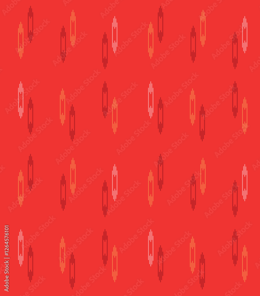 Japanese Motif Stripe Vector Seamless Pattern