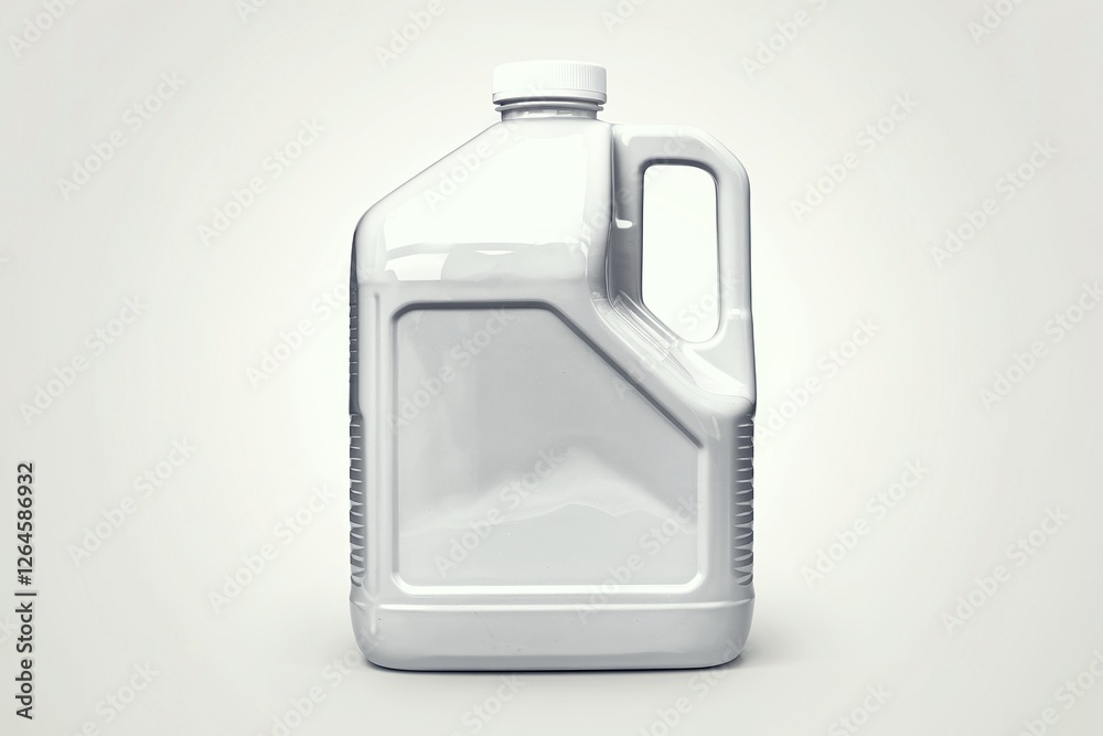 A clear white plastic jug A clear white plastic jug