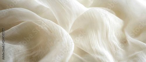 White sheer fabric texture for backgrounds, drapery, and fashion design, soft lightweight material for photography and textile projects.