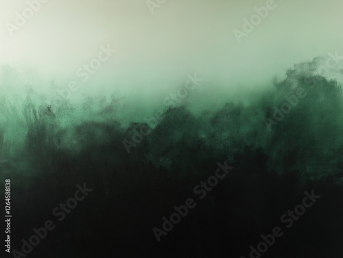 Smooth Gradient from Deep Emerald Green to Black with Soft Satin Texture Effect — Abstract Background

