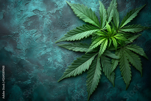 Cannabis leaf marijuana background.