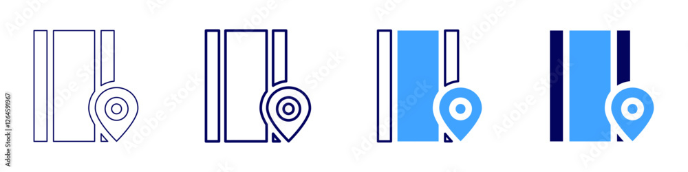 Road capacity icon in 4 different styles. Thin Line, Line, Bold Line, Duotone. Duotone style. Editable stroke Road capacity icon in 4 different styles. Thin Line, Line, Bold Line, Duotone. Duotone style. Editable stroke