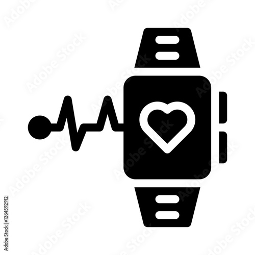 smartwatch glyph icon