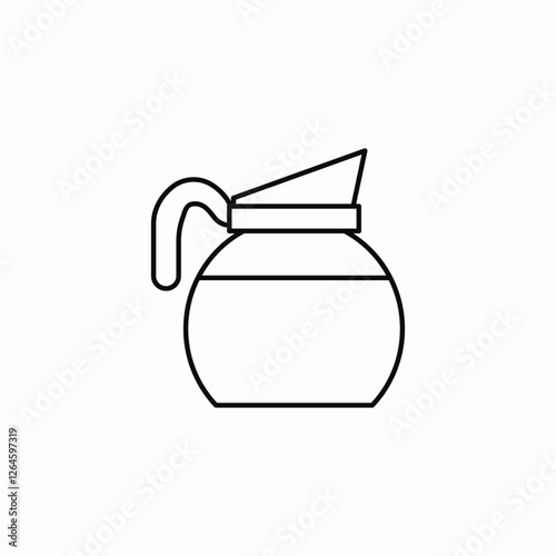 Jug pitcher pouring icon vector sign